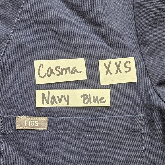 Figs Scrubs Casma Top Navy Blue XXS Lot of 4 - Picture 5 of 7